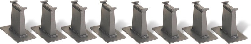 Bachmann Trains Snap-Fit E-Z Track 8 Piece Tall Pier Set - Nickel Silver Rail with Grey Roadbed - N Scale - Image 2