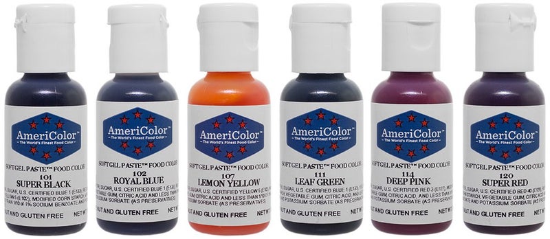 AmeriColor Basic Six Kit Soft Gel Paste Food Color, 0.75 Ounce, 6 Pack Kit - Image 2