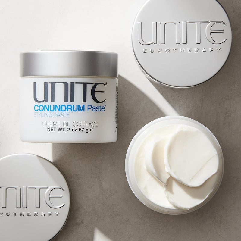UNITE Hair - CONUNDRUM Paste - 3-in-1 Wax, Paste & Cream for Flexible Hold, Texture, and Natural Finish - Ideal for All Hair Types, 2 oz - Image 2