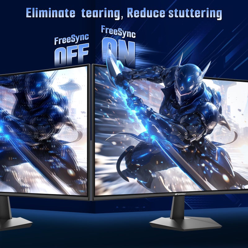 SANSUI 24 Inch Curved 160Hz Gaming Monitor,1500R Curved Gaming Monitor FHD 1080P Computer Monitor,MPRT 1ms Fast VA Display,Freesync,HDR,3000:1, HDMI2.0,DP1.4, VESA Support(ES-G24C1L HDMI Cable Incl.) - Image 4