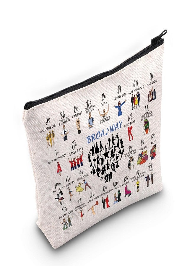 MNIGIU Musical Cosmetic Makeup Bag Theatre Lover Gift Musical Merchandise (Broad) - Image 1