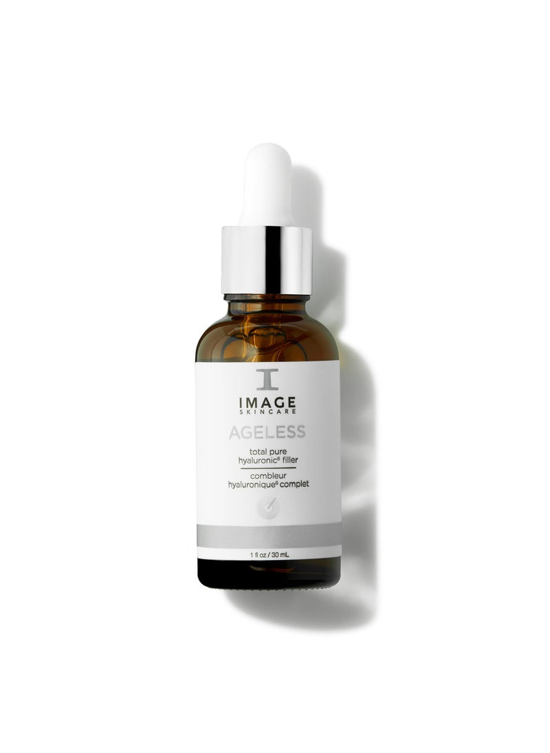 IMAGE SKINCARE IMAGE Skincare, AGELESS Total Pure Hyaluronic 6 Filler, Facial Hydration Serum, Fill in Look of Fine Lines and Smooth Appearance of Wrinkles, 1 fl oz 