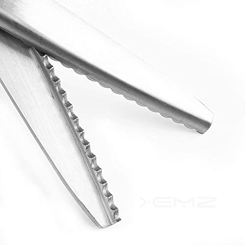 Xemz Professional Pinking Shears, Comfort Grip Handle Stainless Steel Dressmaking Scissors Sewing Art Craft Cut Tool, Serrated and Scalloped Blade Cutting Scissor for Fabric Decoration (Scalloped 3mm) - Image 4