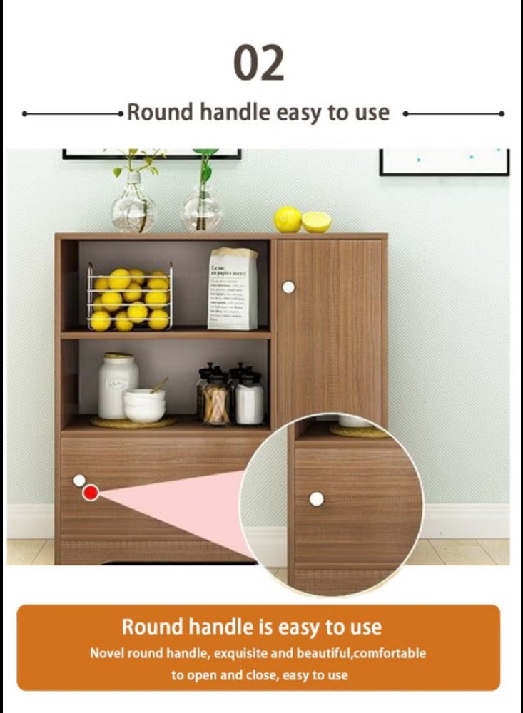 Coffee cabinet, large capacity coffee table, modern minimalist style home coffee corner, suitable for living room or office