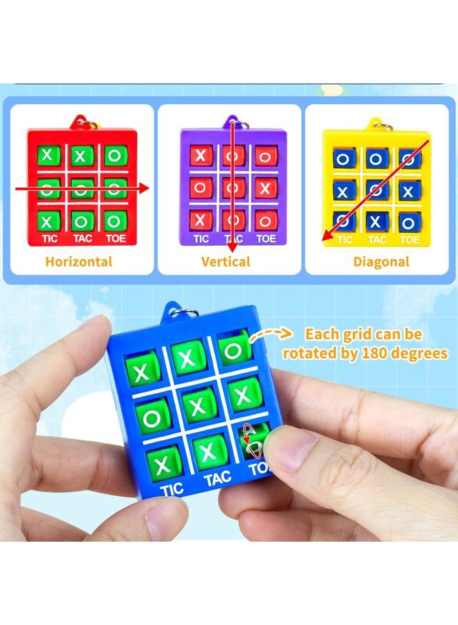 Hymaz Party Favors for Kids 4-8 8-12, 24Pcs Tic Tac Toe Game Keychain Bulk Toys for Back to School Birthday Return Gifts, Classroom Treasure Box Carnival Prize Goodie Bag Stuffers Pinata Fillers - Image 5