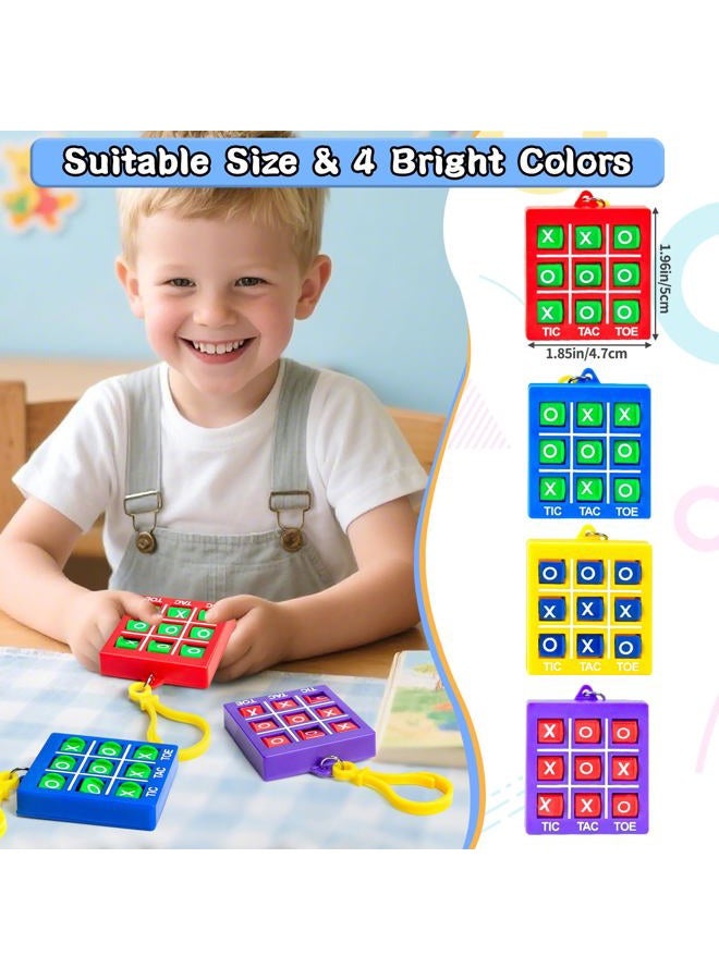 Hymaz Party Favors for Kids 4-8 8-12, 24Pcs Tic Tac Toe Game Keychain Bulk Toys for Back to School Birthday Return Gifts, Classroom Treasure Box Carnival Prize Goodie Bag Stuffers Pinata Fillers - Image 4