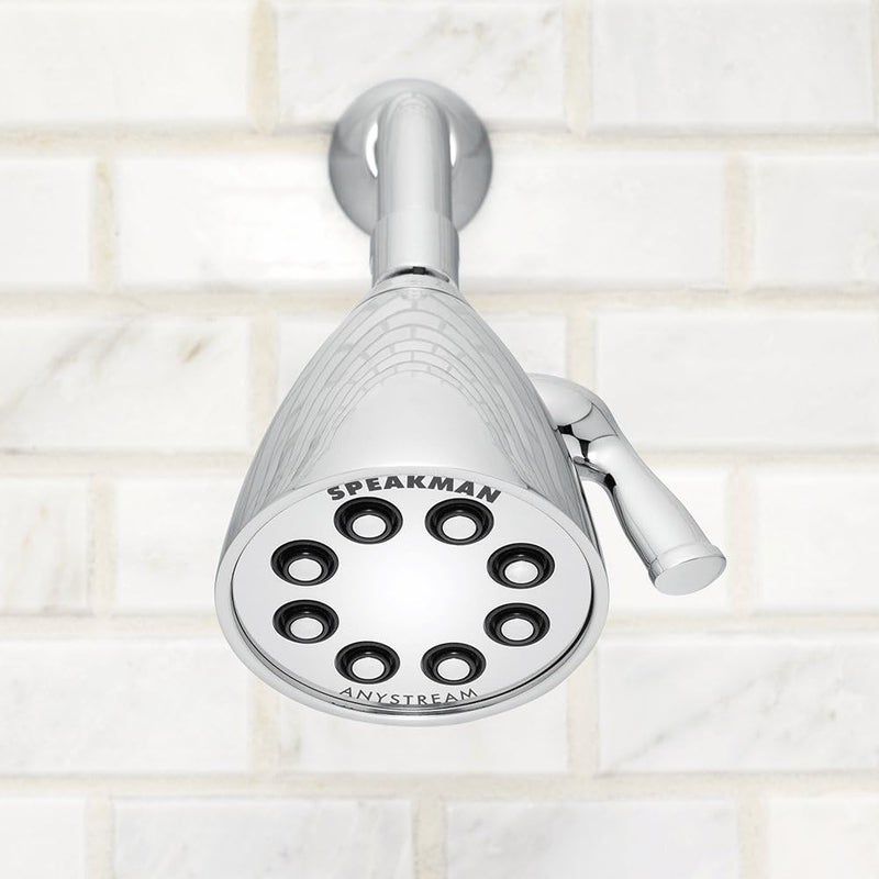 Speakman S-2251 Signature Icon Anystream Adjustable High Pressure Shower Head - 2.5 GPM Solid Brass Replacement Bathroom Showerhead, Polished Chrome - Image 3