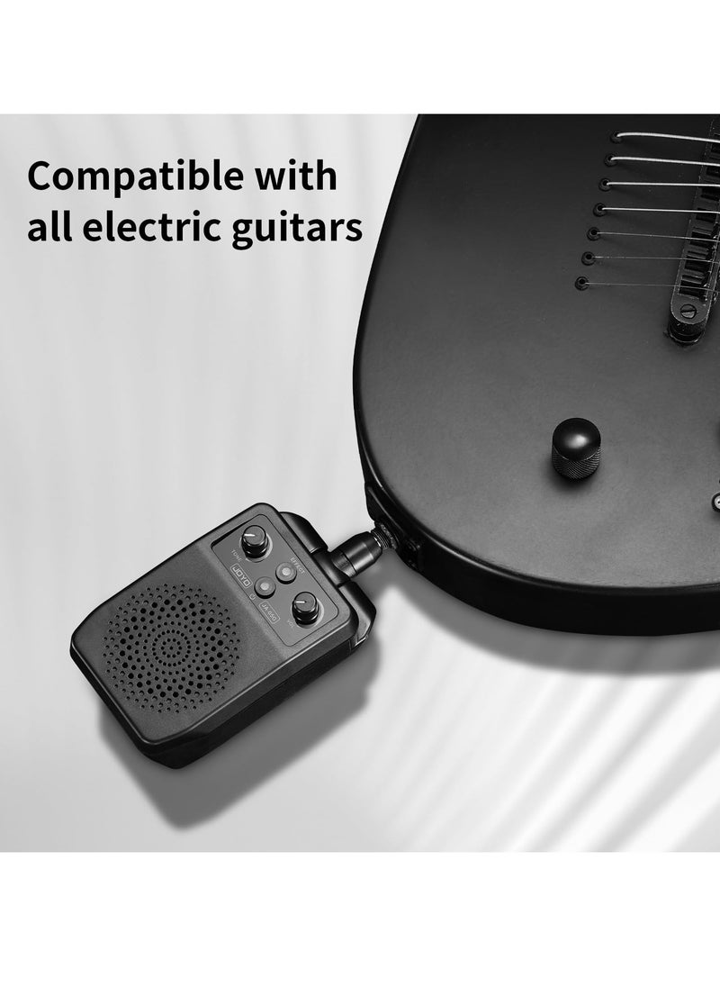 SYOSI - 5W Electric Guitar Amp, Mini Portable Bluetooth Amplifier, Rechargeable Small Personal Practice Amp with 4 Effects, Overdrive, Distortion, Reverb, Clean, Ideal for Electric Guitar, Black - Image 1