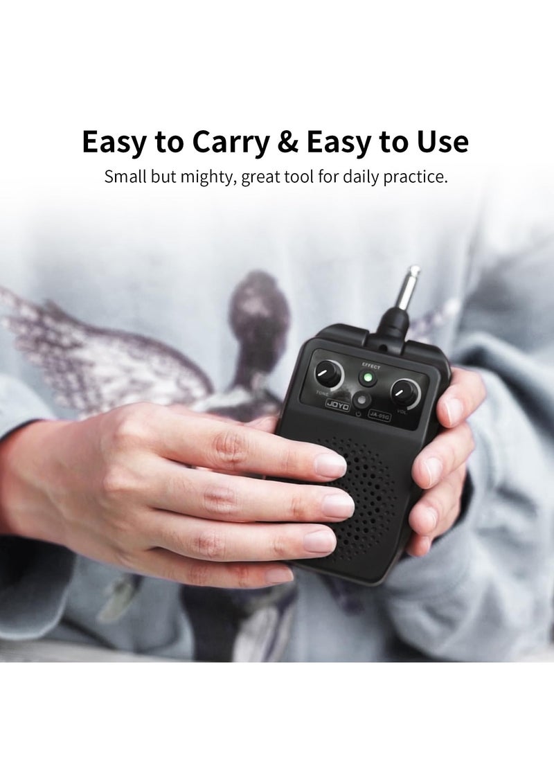 SYOSI - 5W Electric Guitar Amp, Mini Portable Bluetooth Amplifier, Rechargeable Small Personal Practice Amp with 4 Effects, Overdrive, Distortion, Reverb, Clean, Ideal for Electric Guitar, Black - Image 1