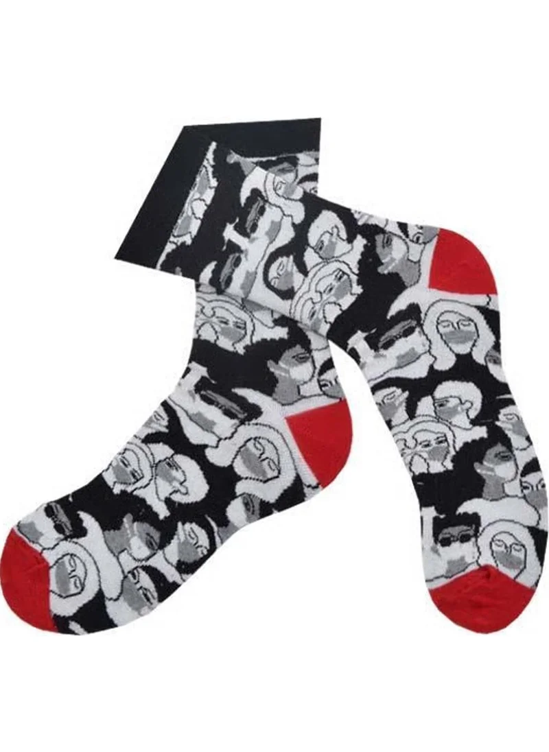 دودي فلورا Mask Patterned Socks Men's Long Socks Clb
