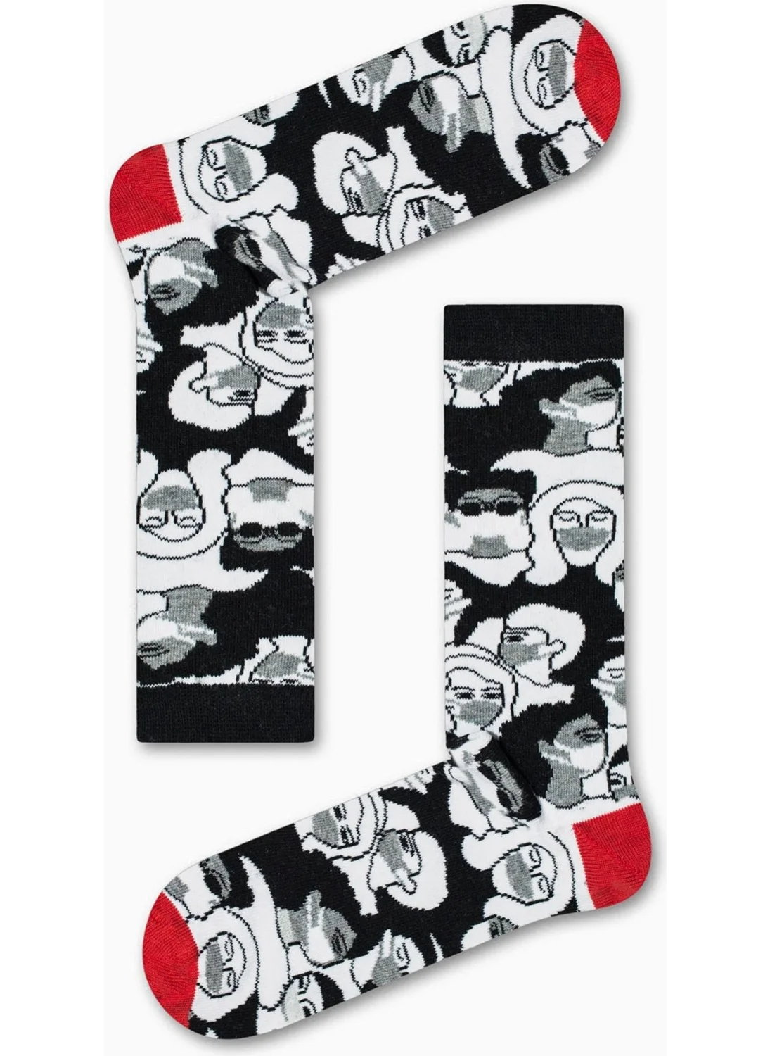 دودي فلورا Mask Patterned Socks Men's Long Socks Clb
