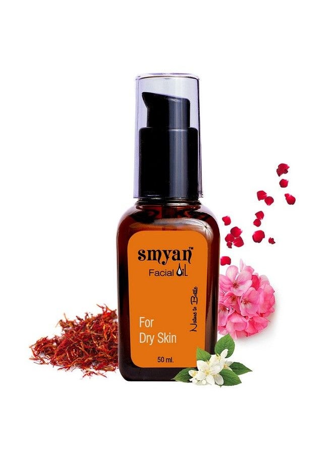 Smyan Facial Oil Inface Serum With Face Oil For Dry Skin Youthful Nourishes And Glowing Skin Boosts Collagen & Elasticity With Anti Aging Properties 50Ml  - Image 3