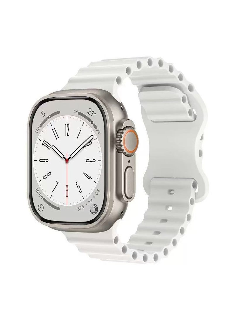 دكينج 6 عبوات أبل ووتش الترا 2 للرجال والنساء 38 مم / 40 مم / 41 مم ، أساور رياضية من السيليكون متموج متوافقة مع iWatch Ultra 2/1 series 10/9/8/7/6/5/4/3/2/1 SE Starry Sky / برتقالي / أبيض / أسود / أخضر / أزرق - Image 5