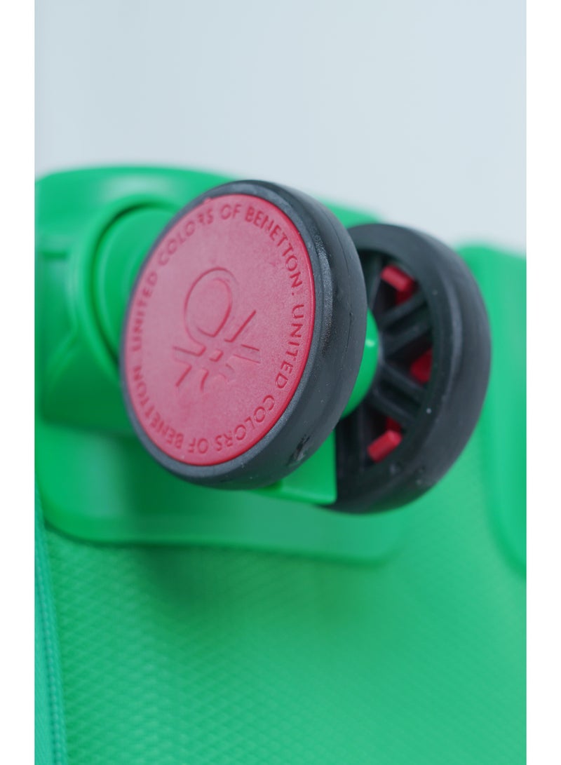 UNITED COLORS OF BENETTON BNTE-50 20 Inch- Cabin Luggage with TSA Lock| Material- Soft Trolley with lightweight | Adjustable Trolley Handle | Smooth Dual Wheels 360degree rotate| GREEN - Image 4