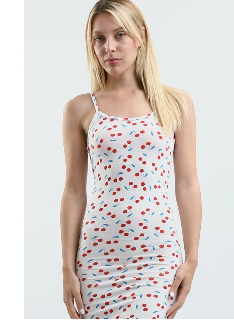 Mesery Sleep Shirt Cotton Thin Strap - Printed  - Image 4