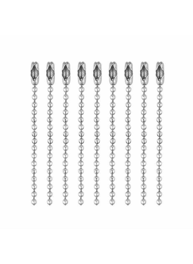 BALL CHAIN 4.5 inches Number 3 Aluminum Ball Chain 100 Count | 2.4 mm in Diameter | Rust and Corrosion Resistant - Image 1