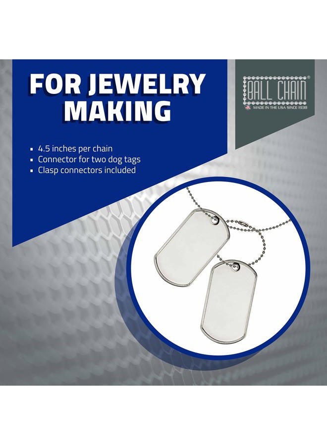 BALL CHAIN 4.5 inches Number 3 Aluminum Ball Chain 100 Count | 2.4 mm in Diameter | Rust and Corrosion Resistant - Image 5