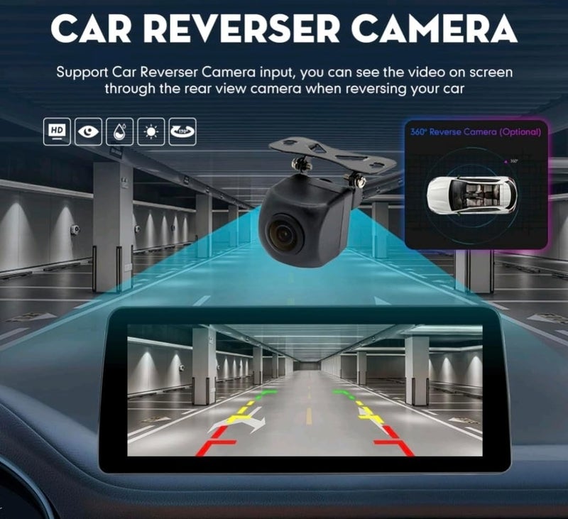 Vierex 12.3-Inch Android Car Stereo for Lexus IS250/IS350/IS F (2005–2009), Wireless Apple CarPlay & Android Auto, GPS Navigation, WiFi, Bluetooth 5.0, FM Radio, Backup Camera, 8GB RAM + 128GB ROM - Image 5