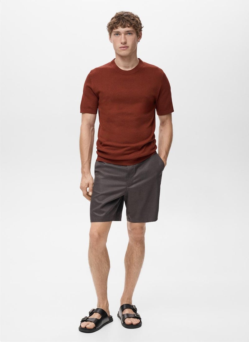 Mango Man Fine-Knit T-Shirt  - Image 4