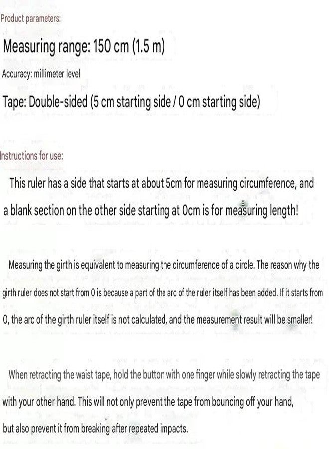 Automatic Measurement Tape, 150cm Length, 1.5cm Width, Cartoon Design, Double-Sided Scale, Retractable, 50g, Millimeter Accuracy - Image 5
