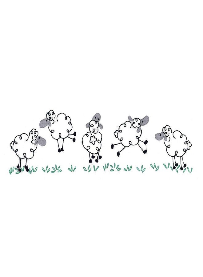 DesignWorks Ink Design Works Crafts T232142 Tobin Running Sheep 20" x 30" Stamped Pillowcases for Embroidery - Image 2