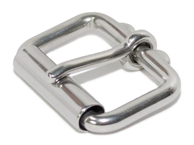 Nickel Smart Stainless Steel Roller Buckle - 1½ Inch Nickel Free Belt Buckle with Polished Silver-tone Finish - Image 1