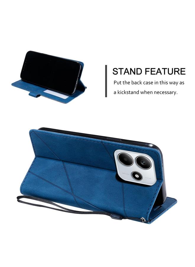 S-TOP Case For Redmi Note 14 5G Skin Feel Splicing Leather Phone Case - Image 5