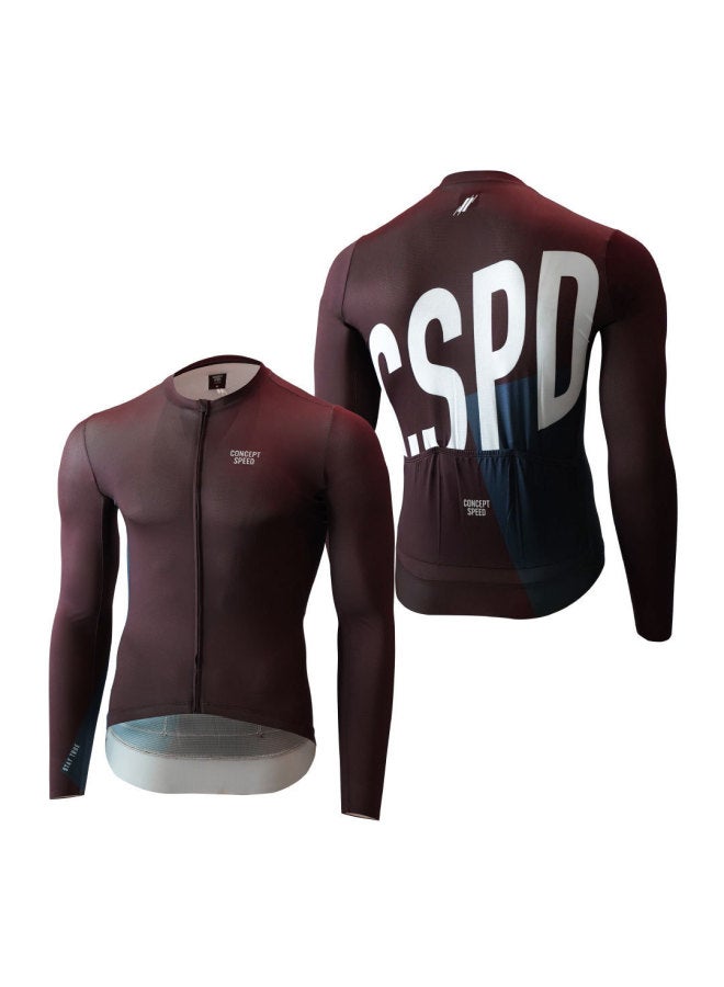 Cspd  Breathable Slim Men's And Women's Long Sleeve Top Road Bike Suit Cycling Clothes Spot
