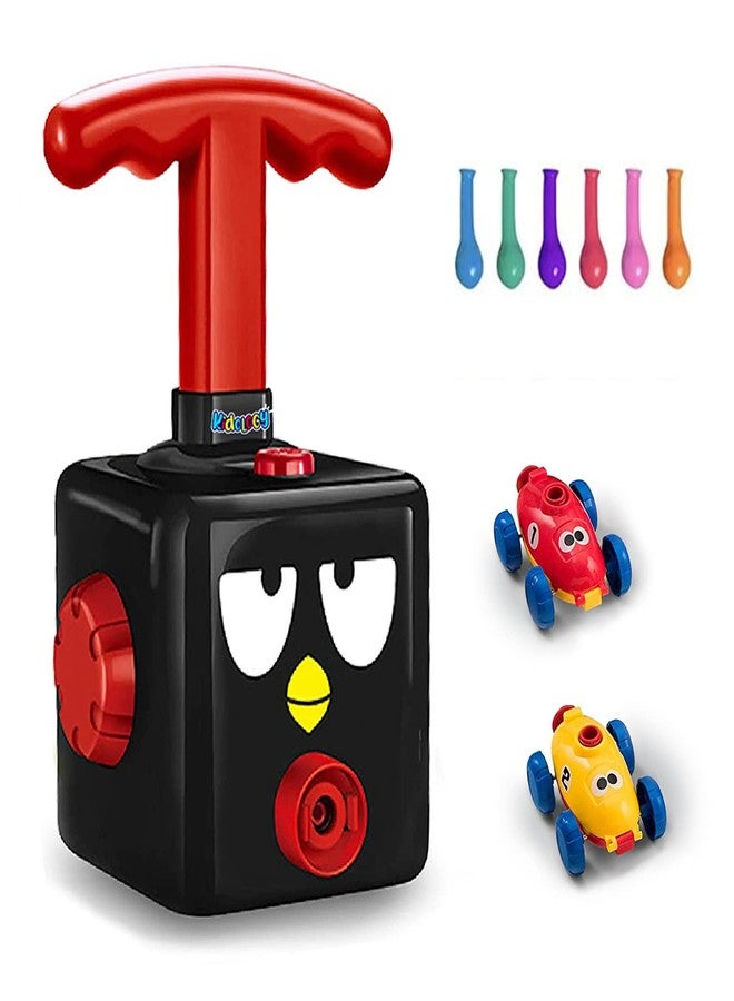 Kidology Balloon Launcher Car Toy Set for Kids | Powered Car Racers Party Supplies | Educational Science STEM Toys with Manual Balloon Pump for Kids Boys Girls Classroom (Black Monster) - Image 1