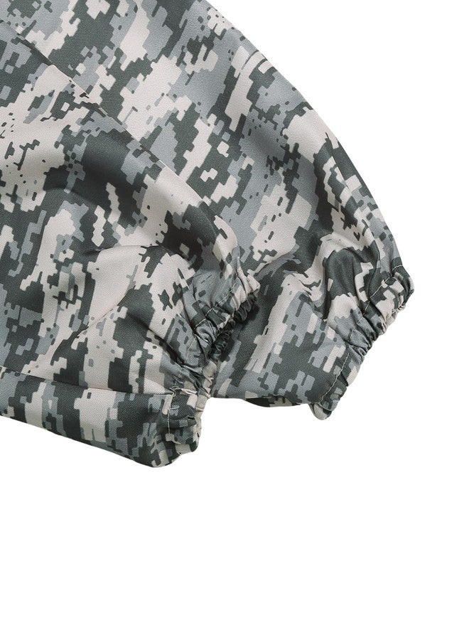 GRAJTCIN Army Costume for Boys Military Dress Up Soldier Costume for Kids Army Camouflage Uniform Camouflage Combat Soldier Grey Green XXL (4Pcs, 12-14Y) - Image 3