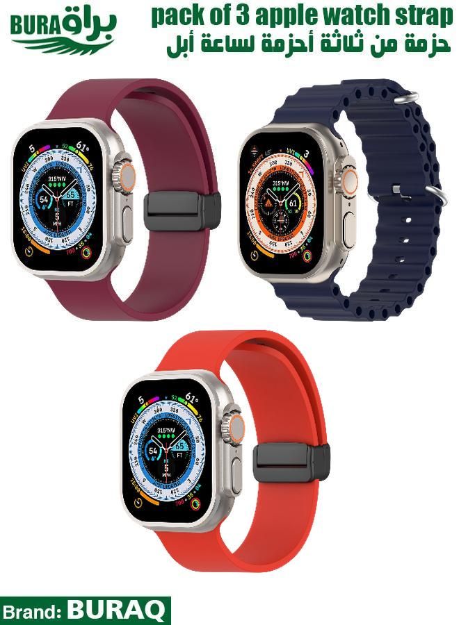 Apple Watch Band Strap For Apple Watch Ultra 2/Ultra 49mm, Series 10 46mm, 9/8/7 45mm, SE2/SE/6/5/4 44mm, 3/2/1 42mm