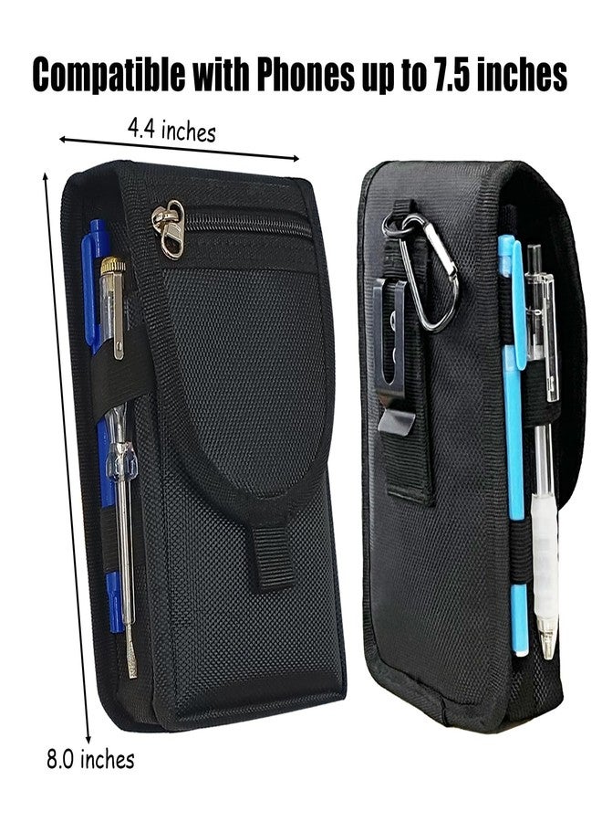 FAUDRECRO Belt Phone Pouch for Men,Dual Phone Holster with Belt Clip,Tactical Waist Cellphone Holder,Multi-Function Large Compatibility Smartphone Case for Daily Use,Outdoor Activity,Hiking,Camping,Working - Image 5