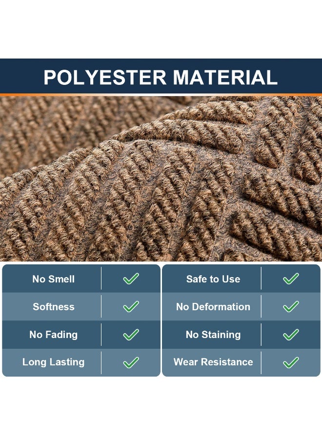 TRASSLE Front Door Mat,Entrance Doormat Super Absorbent Moistureproof Door Mat,Indoor Outdoor Door Mat Thick Durable Rubber Backed, Welcome Mat for Home Front, Hallway,Patio - Image 2