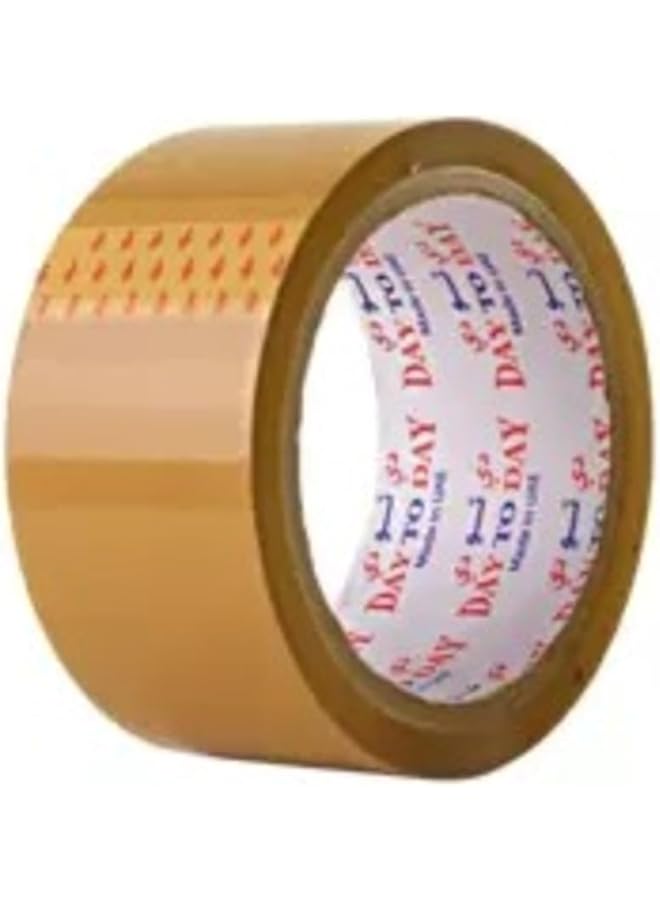 PROMASS Masking Tape Carton Packaging Tape Sealing Tape Light Brown Color- 50 yard  - Image 1