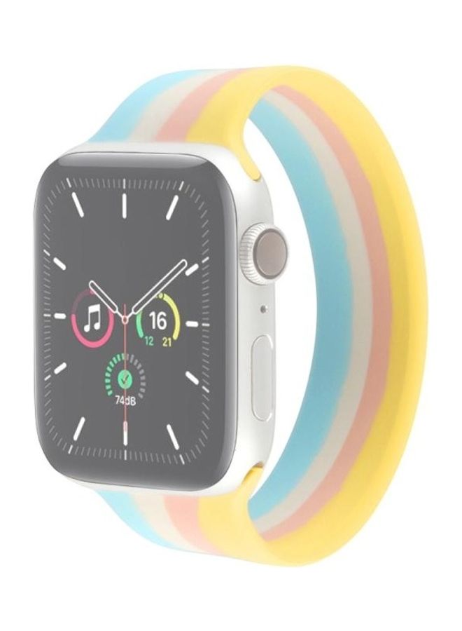 NIBEMINENT Rainbow Watchband For Apple Watch Series 7 41mm/6 & SE 5 4 40mm/3 2 1 38mm Multicolour - Image 1