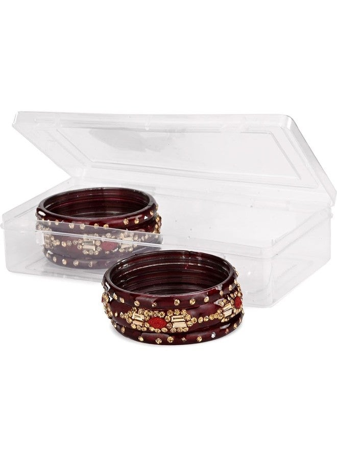 AFAST Colorful Glass Bangles/Kada Set Combo Of 2 Set, Ornamented with Colorful Chips & Beads For Wedding, Festival - Image 5