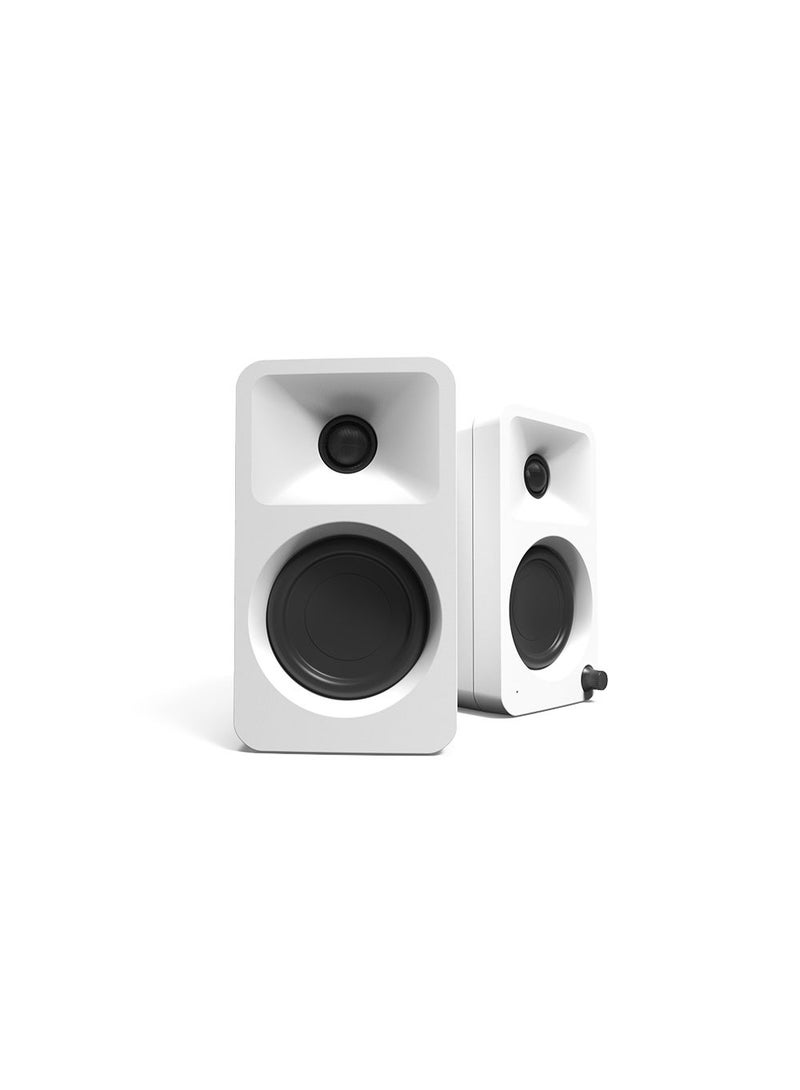 Kanto Audio ORA 100W Powered Reference Desktop Speakers with USB-C Input and Bluetooth-White, Pair - Image 1
