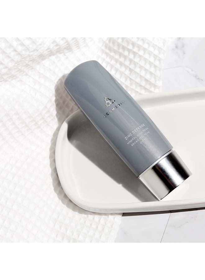 CosMedix Zinc Defense Mineral Sunscreen Broad Spectrum SPF 50 UVA And UVB Protection | For All Skin Types 60ml - Image 3