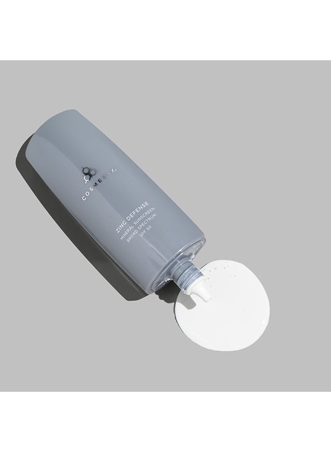 CosMedix Zinc Defense Mineral Sunscreen Broad Spectrum SPF 50 UVA And UVB Protection | For All Skin Types 60ml - Image 5