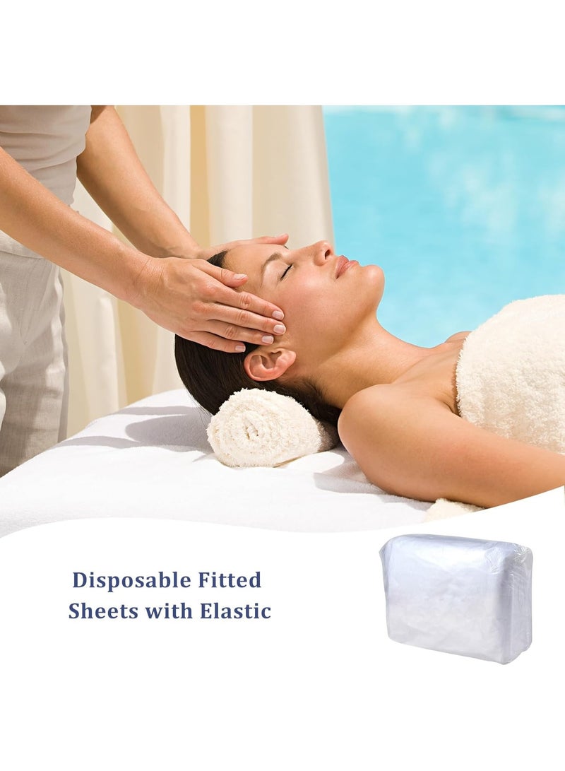 YelaJoy 30PCS Disposable Fitted Massage Table Sheets, Heavy Duty Elastic Disposable Bed Cover, Breathable Disposable Fitted Sheets, White Non Woven Fabric for Spa Beauty Salon Tattoo Hospital Bed, 36x85 In - Image 2