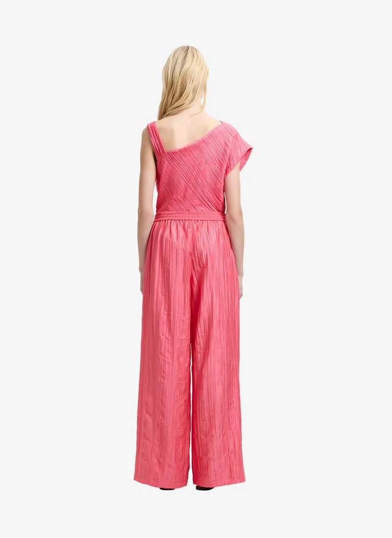 French Connection Fuschia Pink Women's Fuschia Pink Novie Crinkle Trouser for Women | Best Price UAE