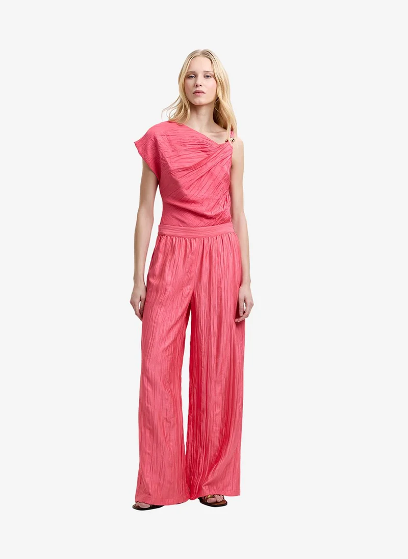 Women's Fuschia Pink Novie Crinkle Trouser