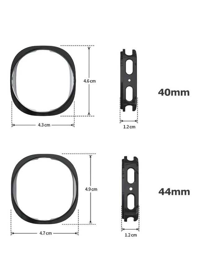 Silver Single Diamond Hollow Protective Smartwatch Case for Samsung Watch 8 40mm - Image 2