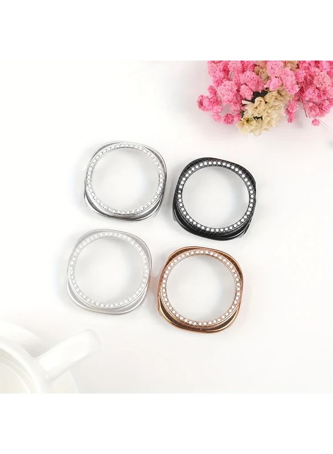 Silver Single Diamond Hollow Protective Smartwatch Case for Samsung Watch 8 40mm - Image 4