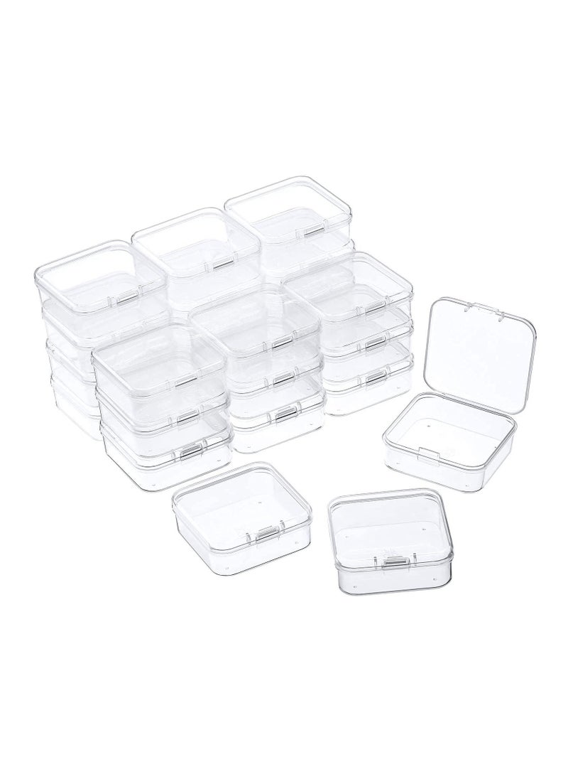 KASTWAVE - Containers Box, Small Clear Plastic Beads Storage Containers Box with Hinged Lid, Storage Case of Small Items, Crafts, Jewelry, Hardware - Image 1