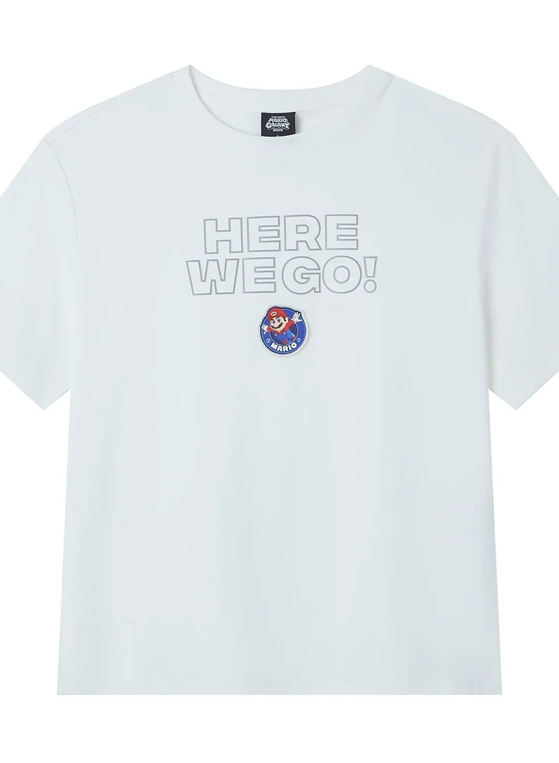 Giordano  Women's Super Mario White Print Tee for Women | Best Price UAE