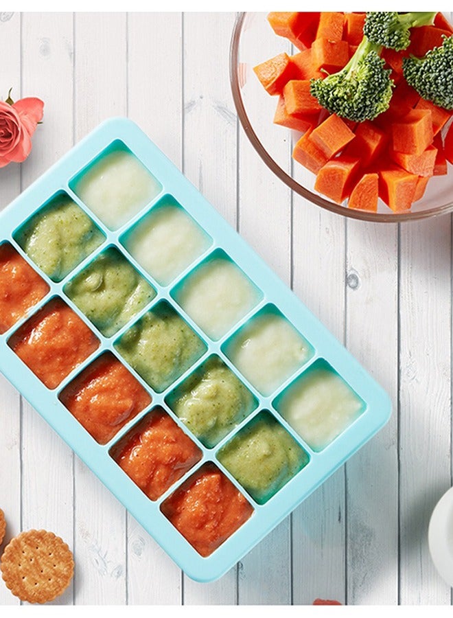 Baby 15-grid green silicone food supplementary box - Image 3