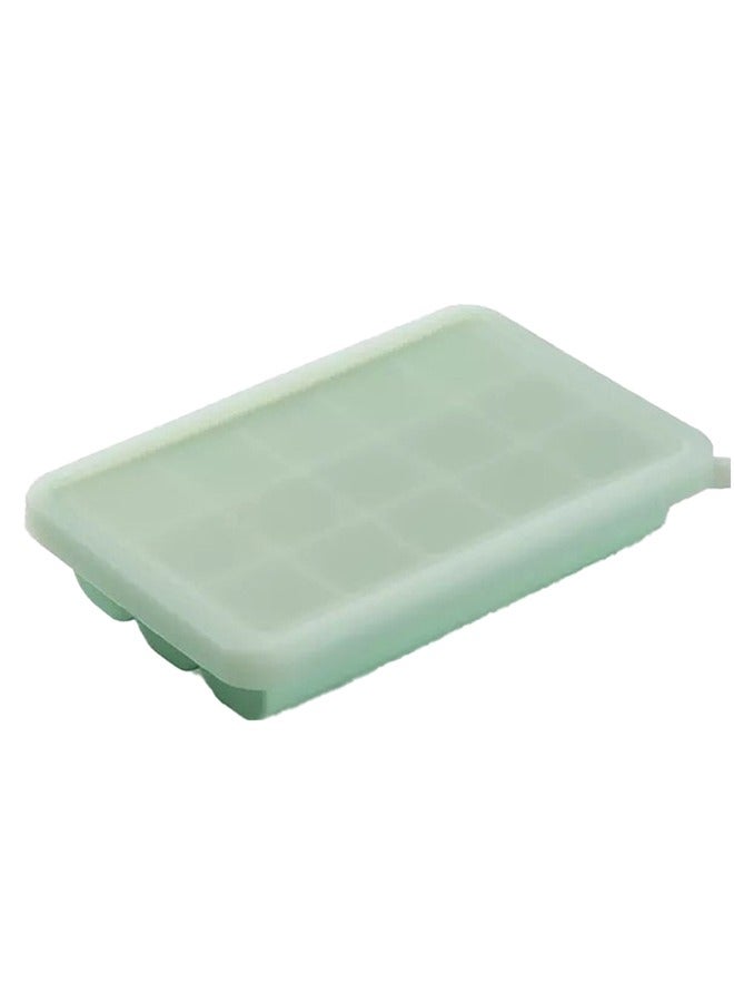 Baby 15-grid green silicone food supplementary box - Image 1