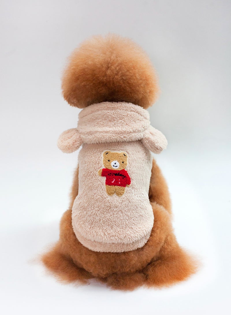 Loquat A pet dog wears a coat and a hat Beige  - Image 3