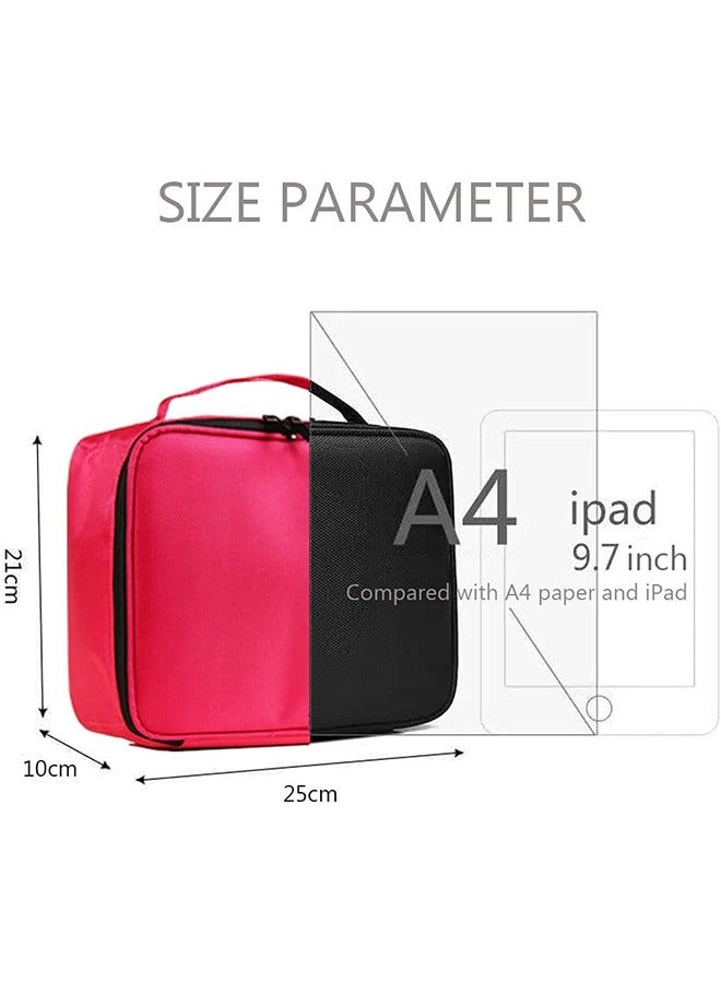 حقيبة تخزين مستحضرات التجميل، حقيبة مستحضرات تجميل محمولة مقاومة للماء مزدوجة الطبقة لحقيبة مستحضرات التجميل صندوق تخزين أدوات الزينة للسفر - Image 2